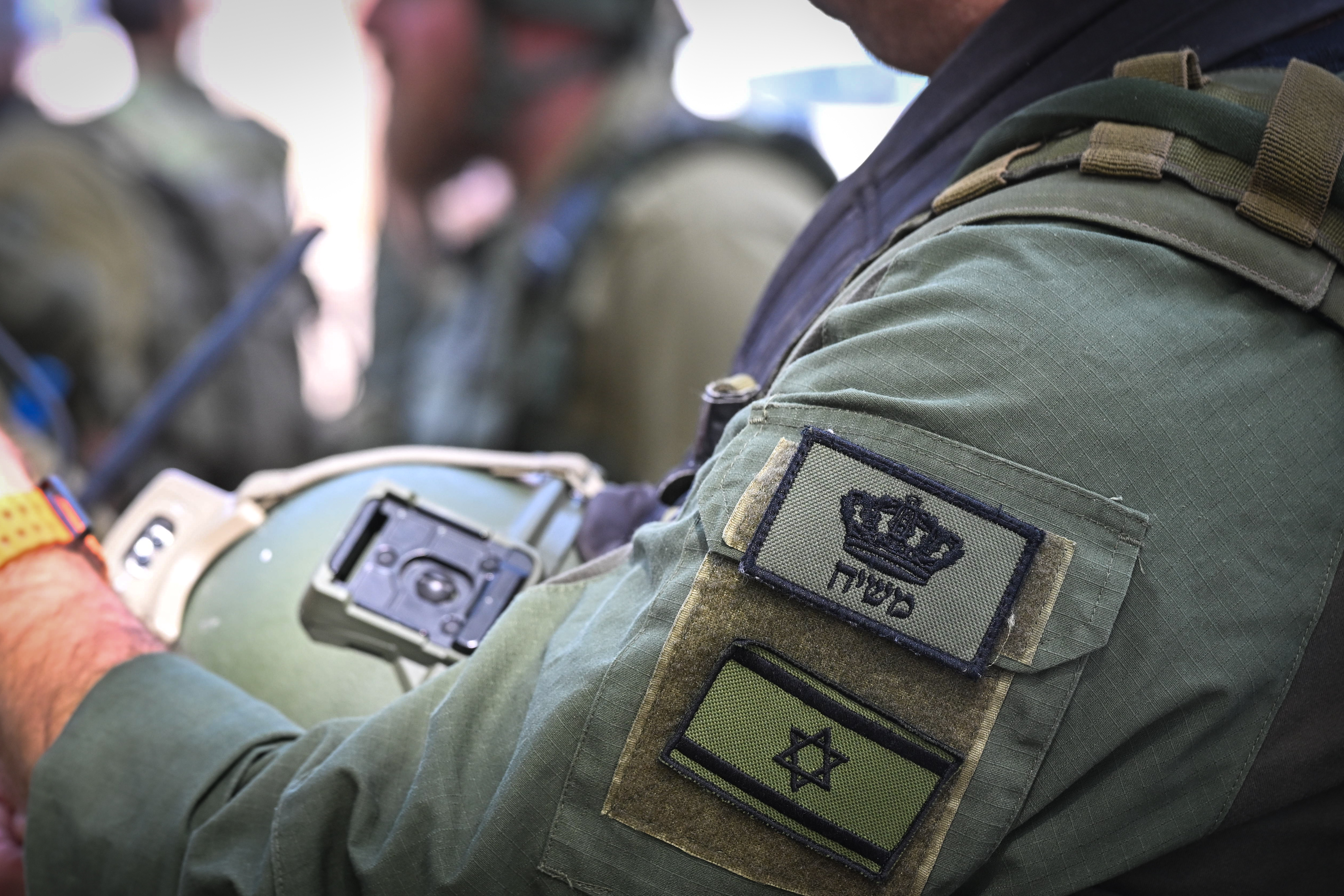 An IDF soldier wearing the famous Mashiach patch. Illustration.