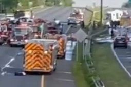2-Alarm Tanker Fire Shuts Down Northbound I-287 in Edison, NJ