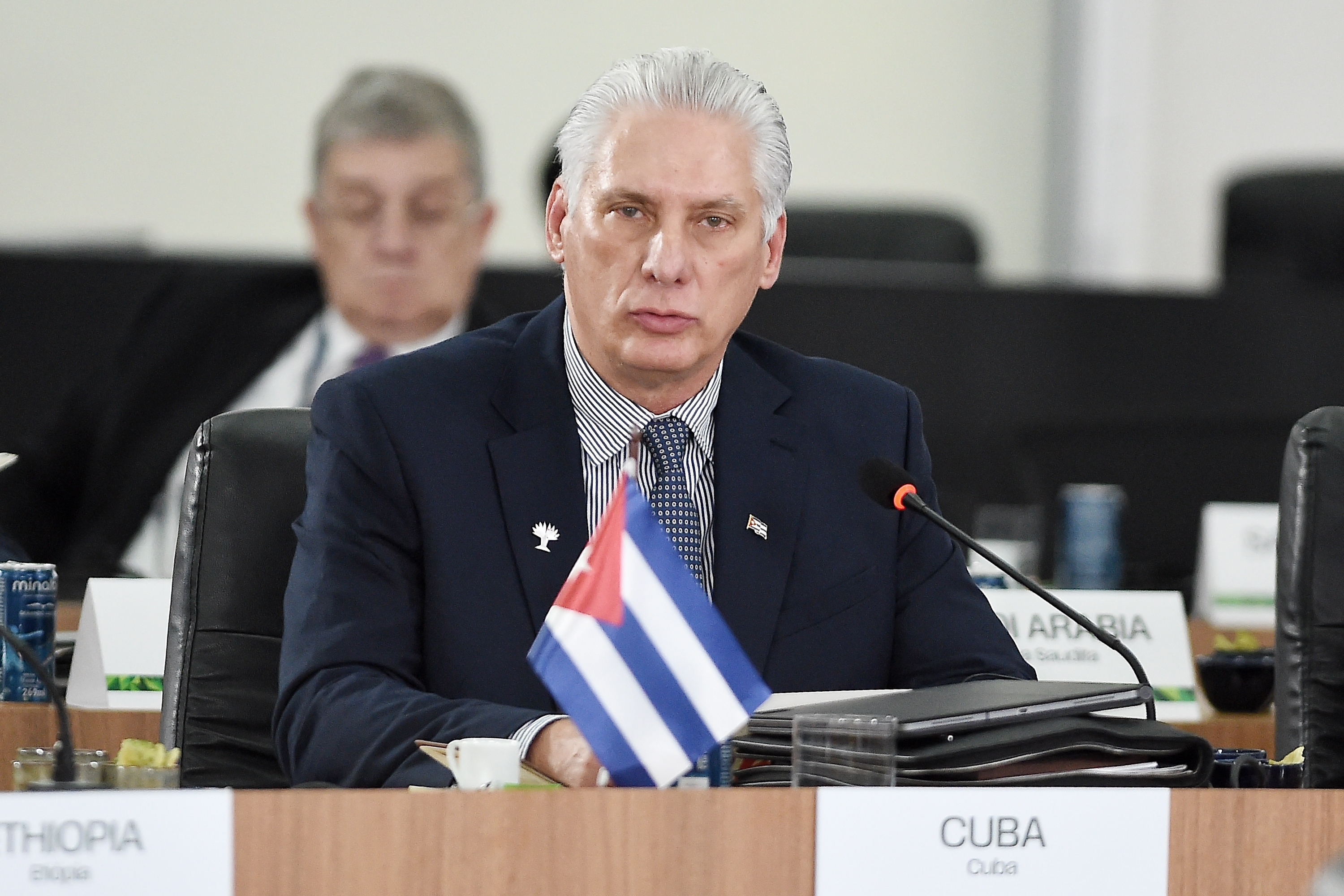 Rio de Janeiro, Brazil, July 6, 2025. President of Cuba, Miguel Díaz-Canel Bermudez, during a meeting at the BRICS 2025 plenary session. 