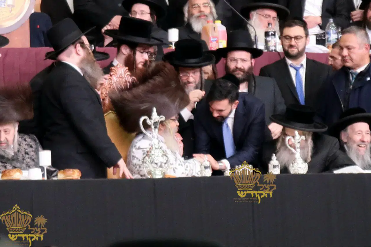 Satmar Rebbe with Mamdani