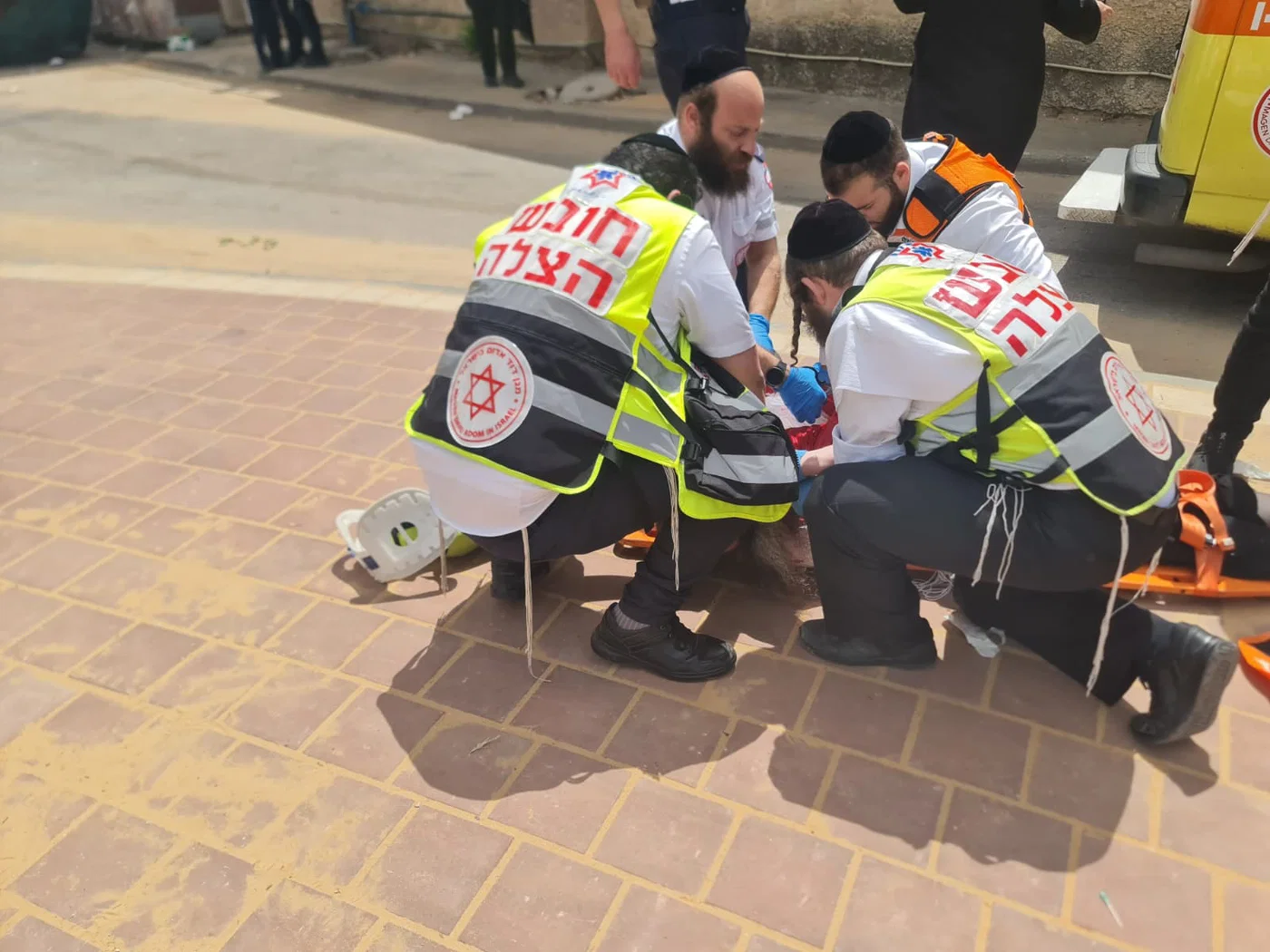 Scene of stabbing in Bnei Brak