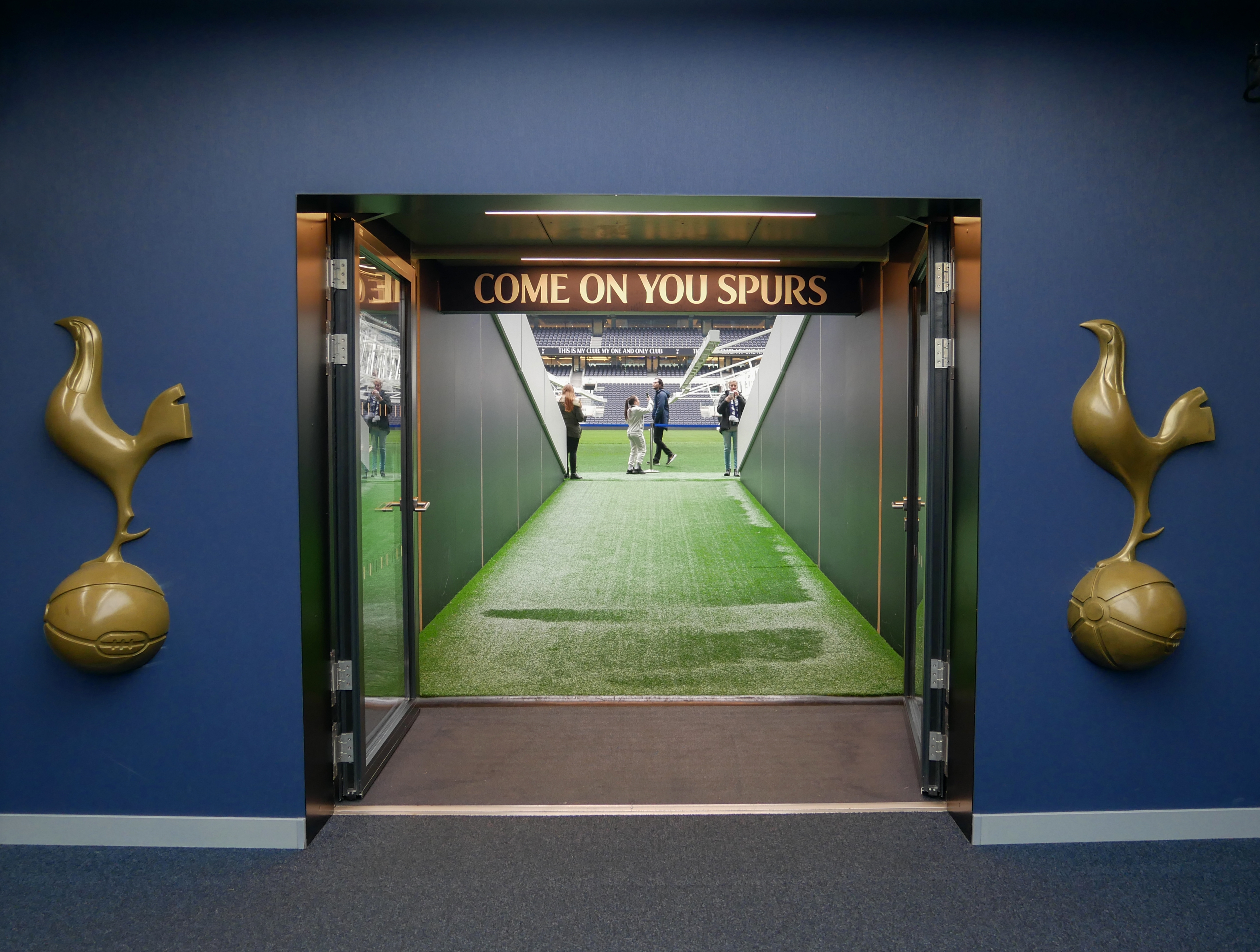 The tunnel at Tottenham Hotspurs White Hart Lane stadium.