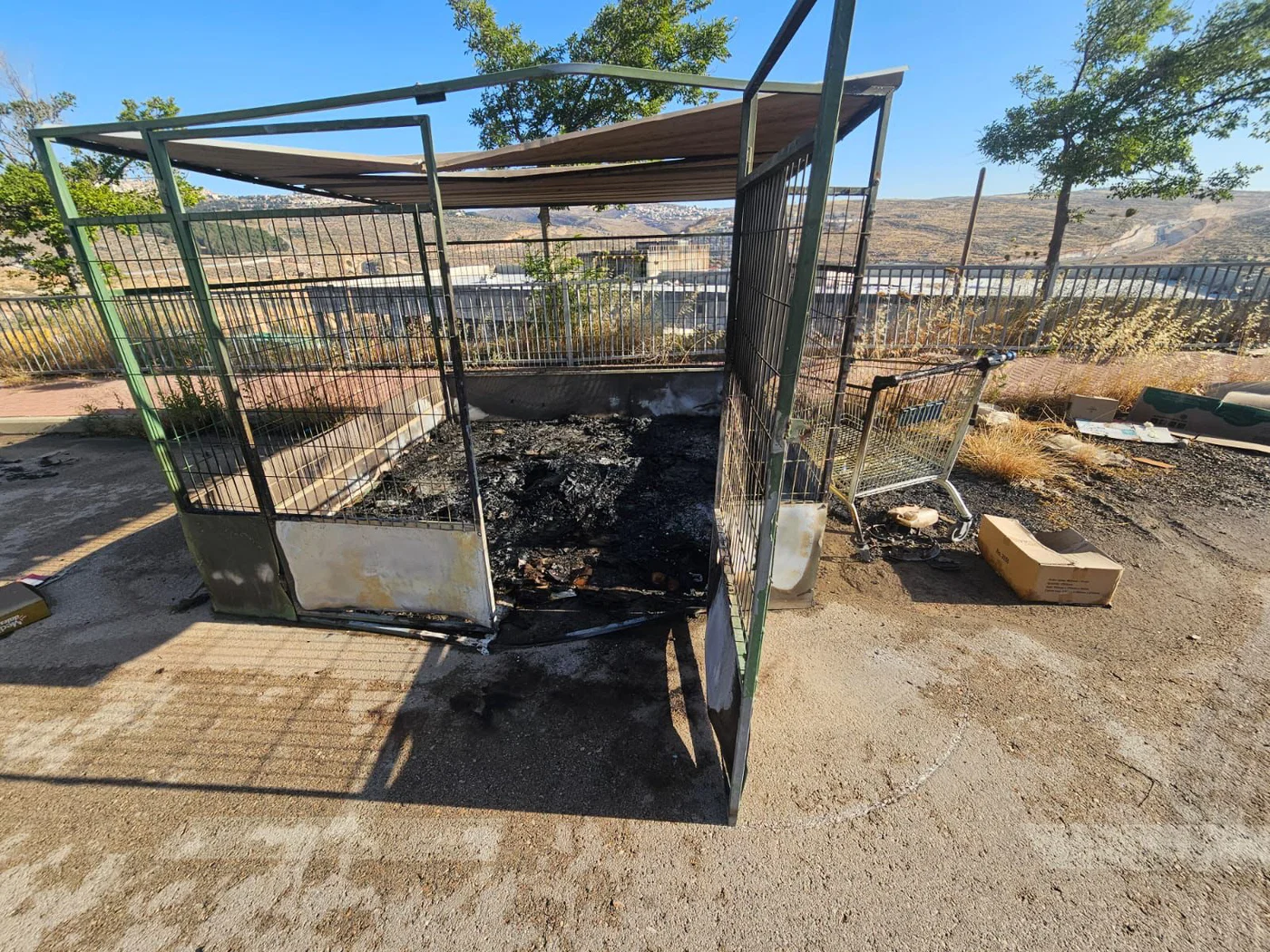 Damage caused to the police station by haredi rioters