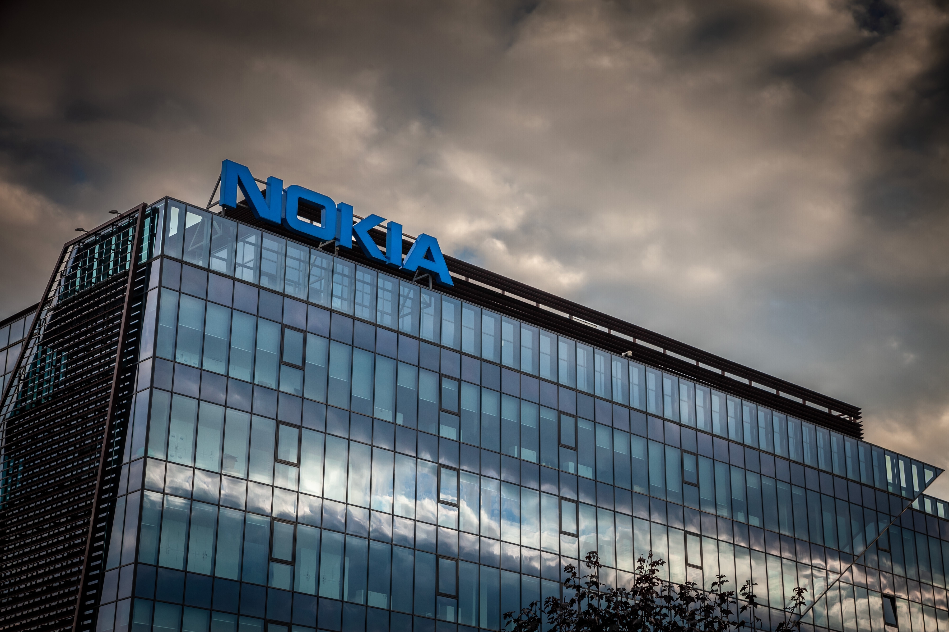 Nokia logo on one of their office buildings.