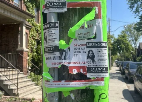 Posters of missing girl Estee torn down