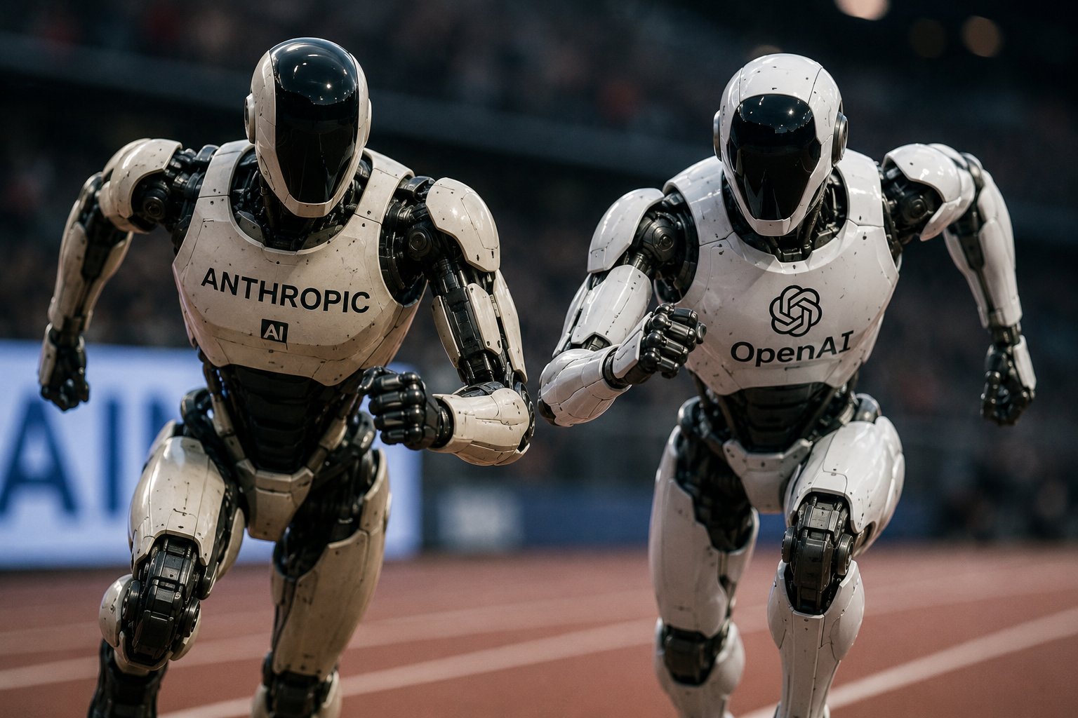 Anthropic and OpenAI are off to the races. Illustration.