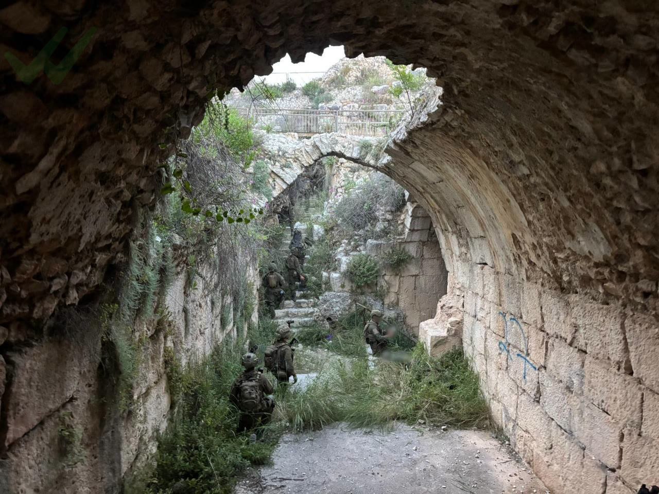 IDF soldiers inside the fortress.