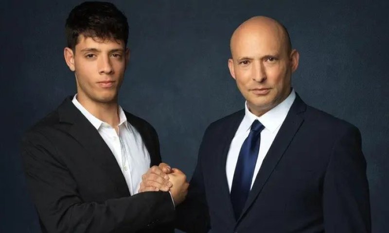 Shalev with party leader Bennett.