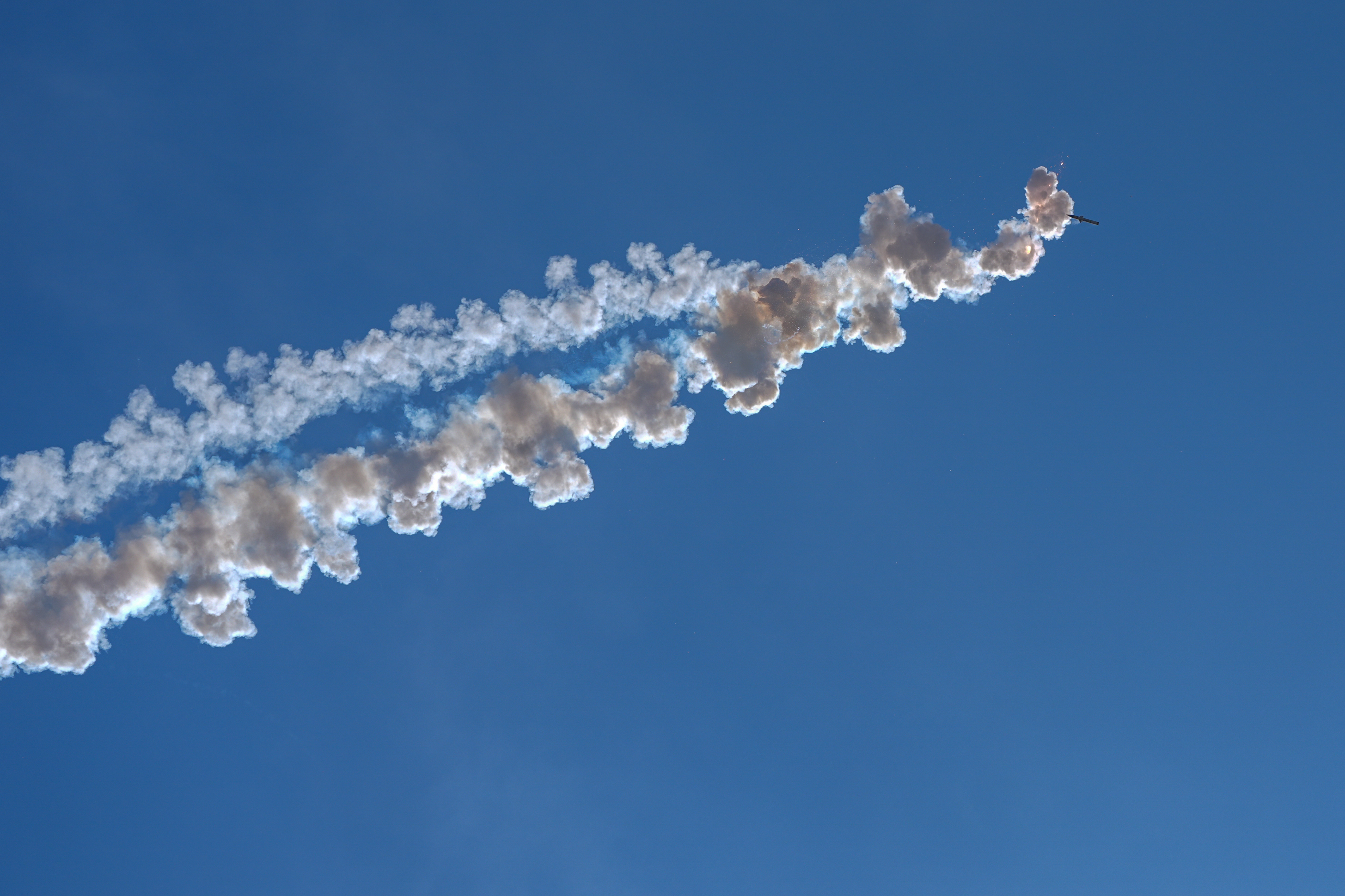 Interceptor missile near Israel-Lebanon border, June 1, 2026