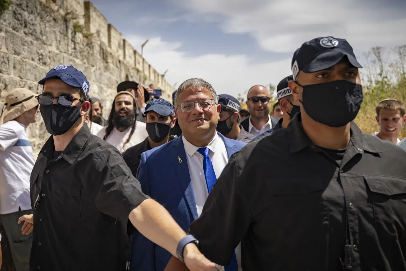 Itamar Ben Gvir with security