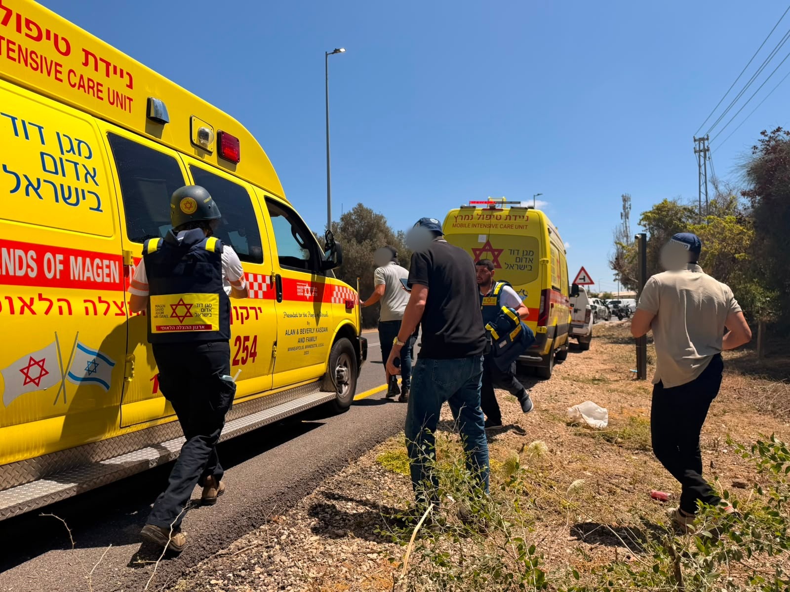 One of the scenes of rolling drive by terror attack