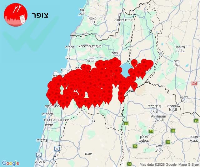 Iran fires missiles at Northern Israel, early warning system, June 7, 2026