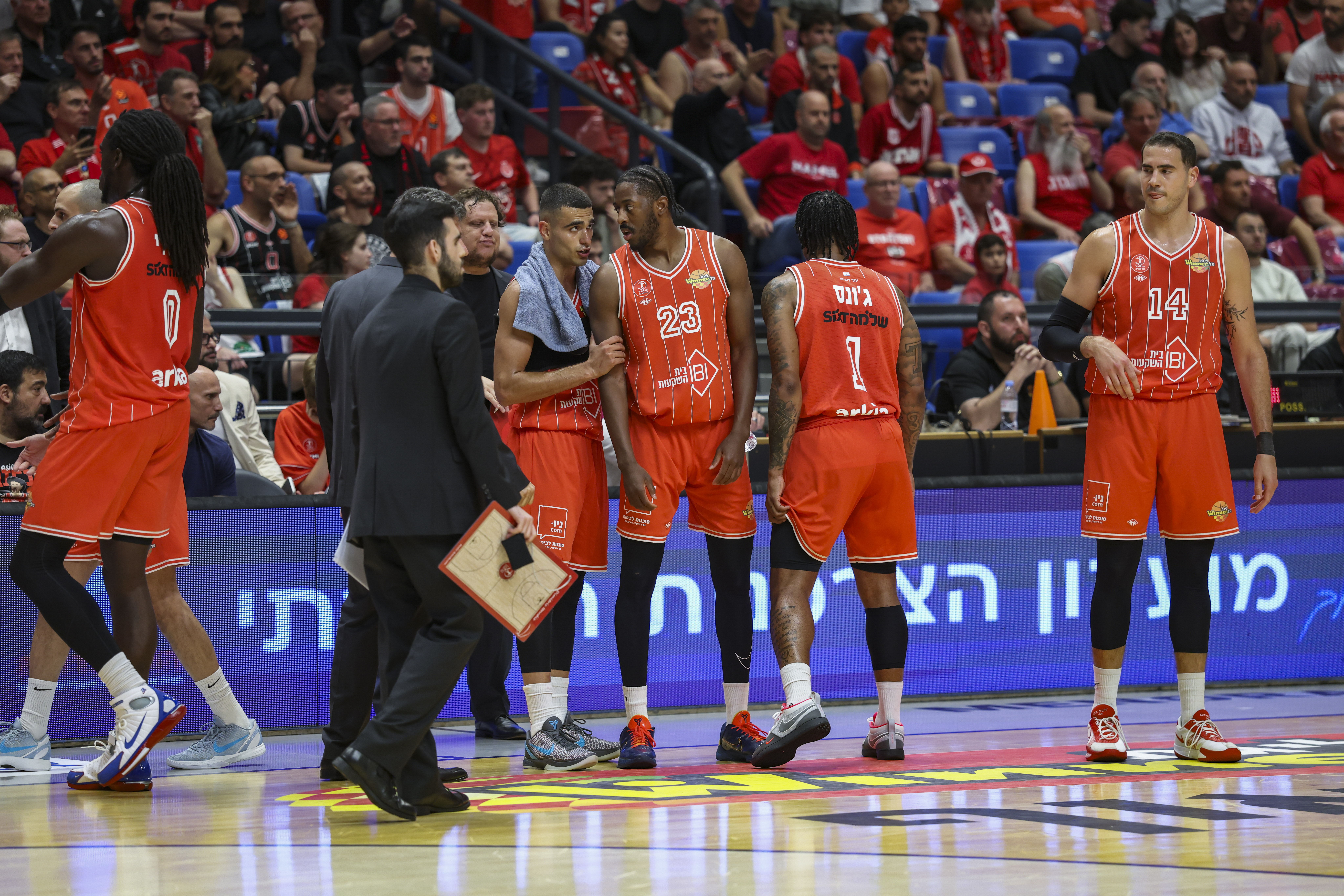 HaPoel players during a game in Tel Aviv.