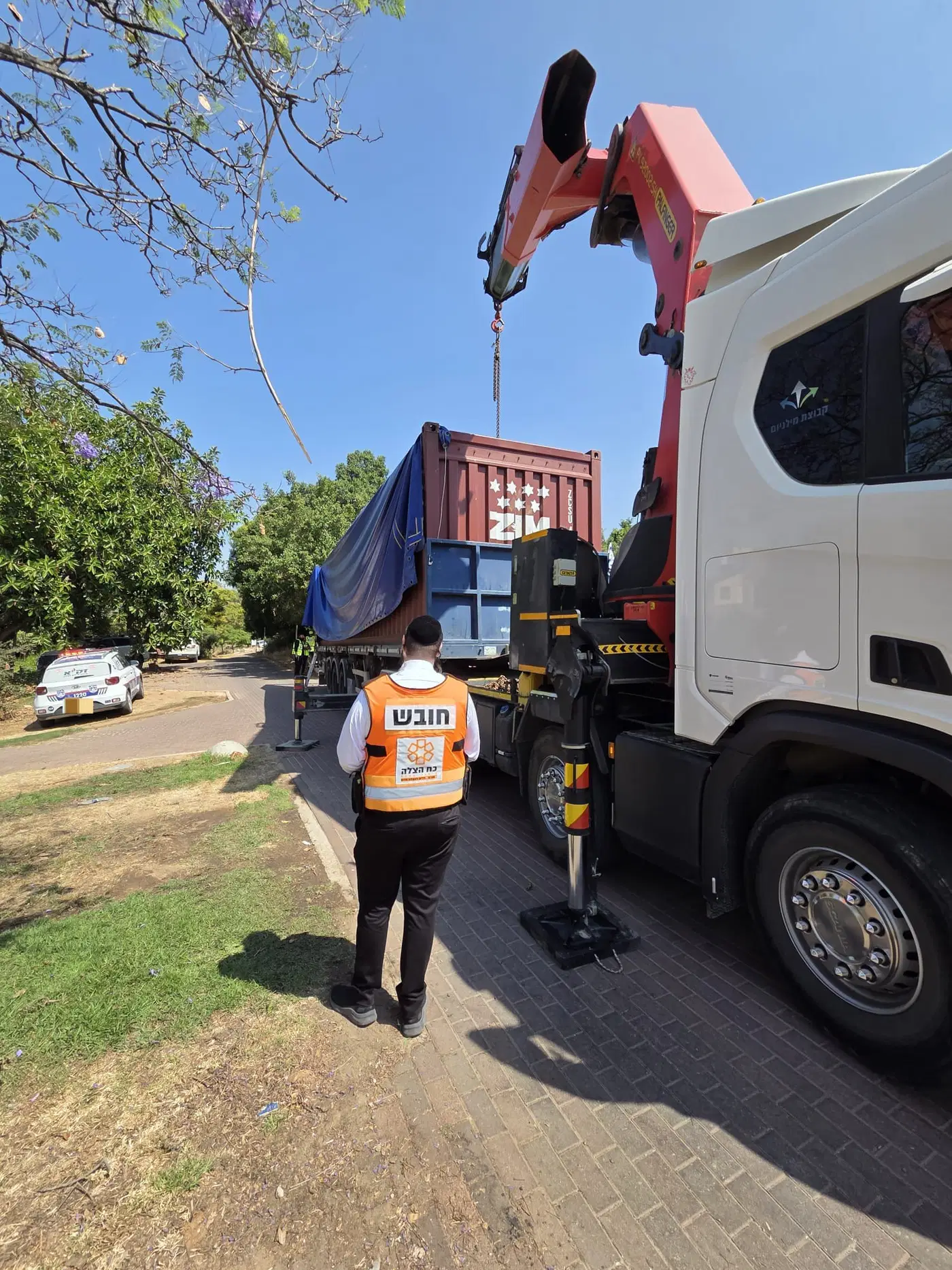 Scene of the accident in whcih IDF reservist was killed