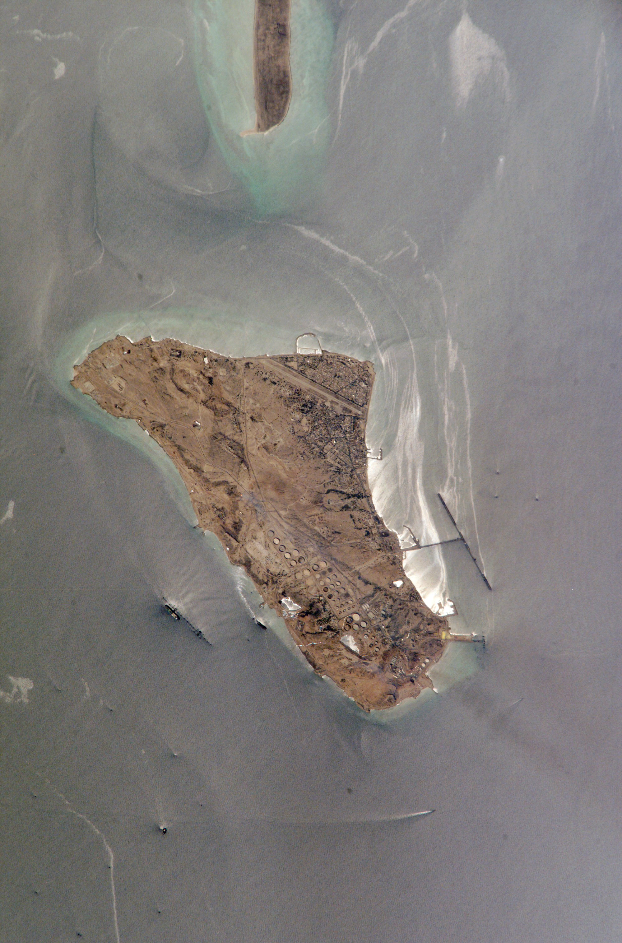 Satellite image of Kharg Island