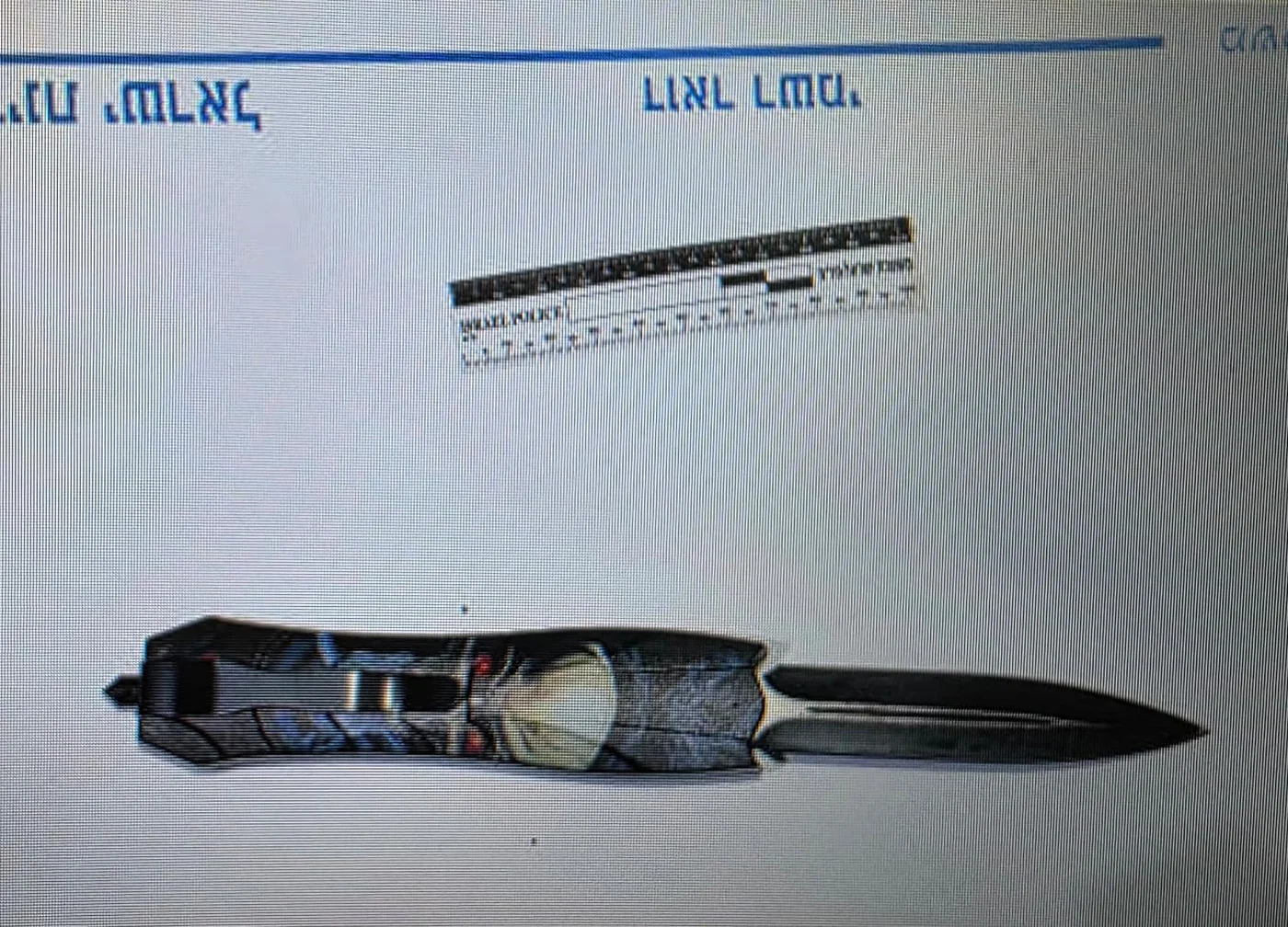 Knife used in the murder