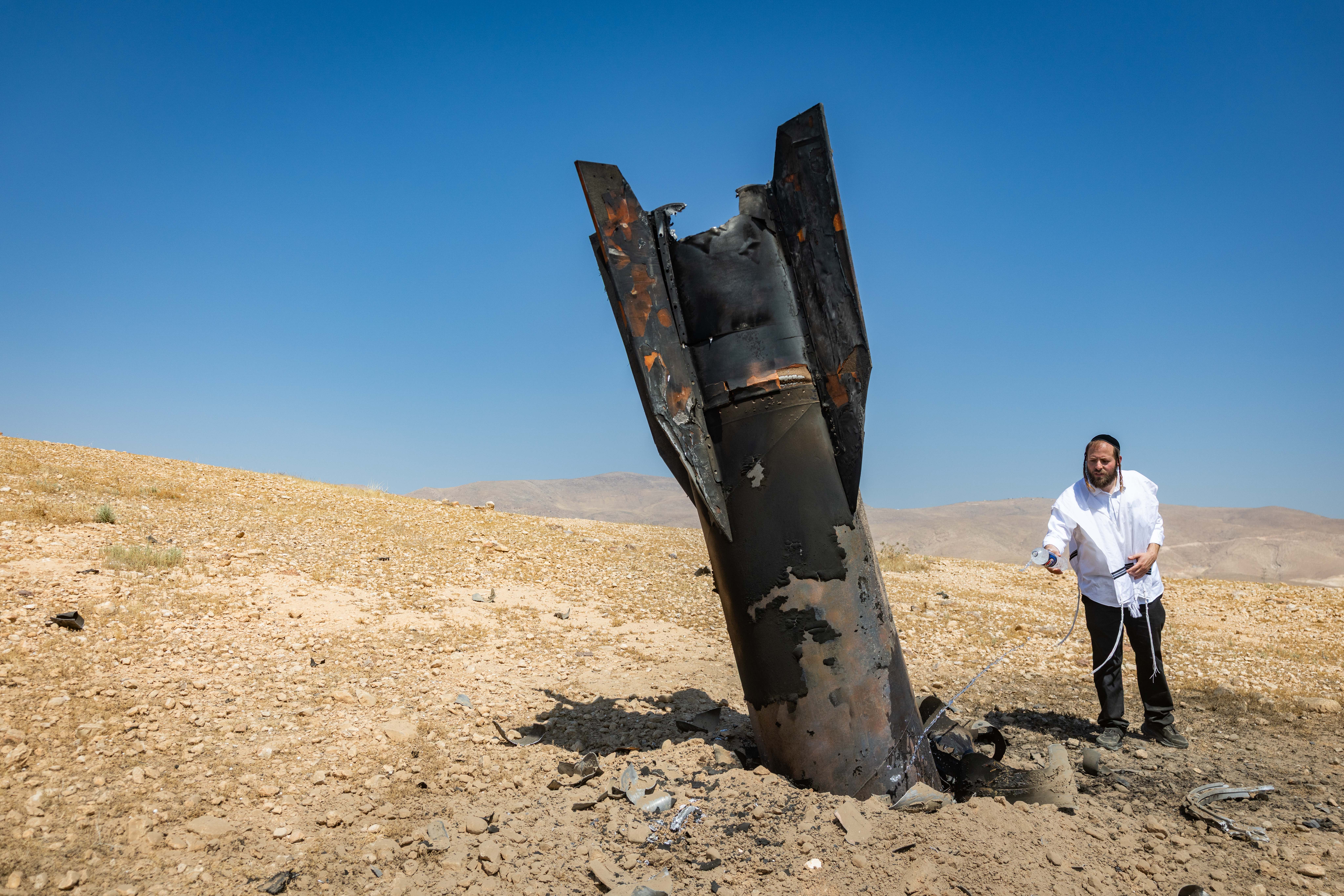 Iranian missile in Vered Jericho desert, June 8, 2026