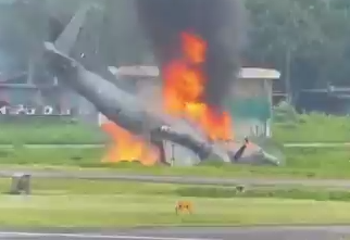 AN-32 Plane Crashes at Jorhat Airbase
