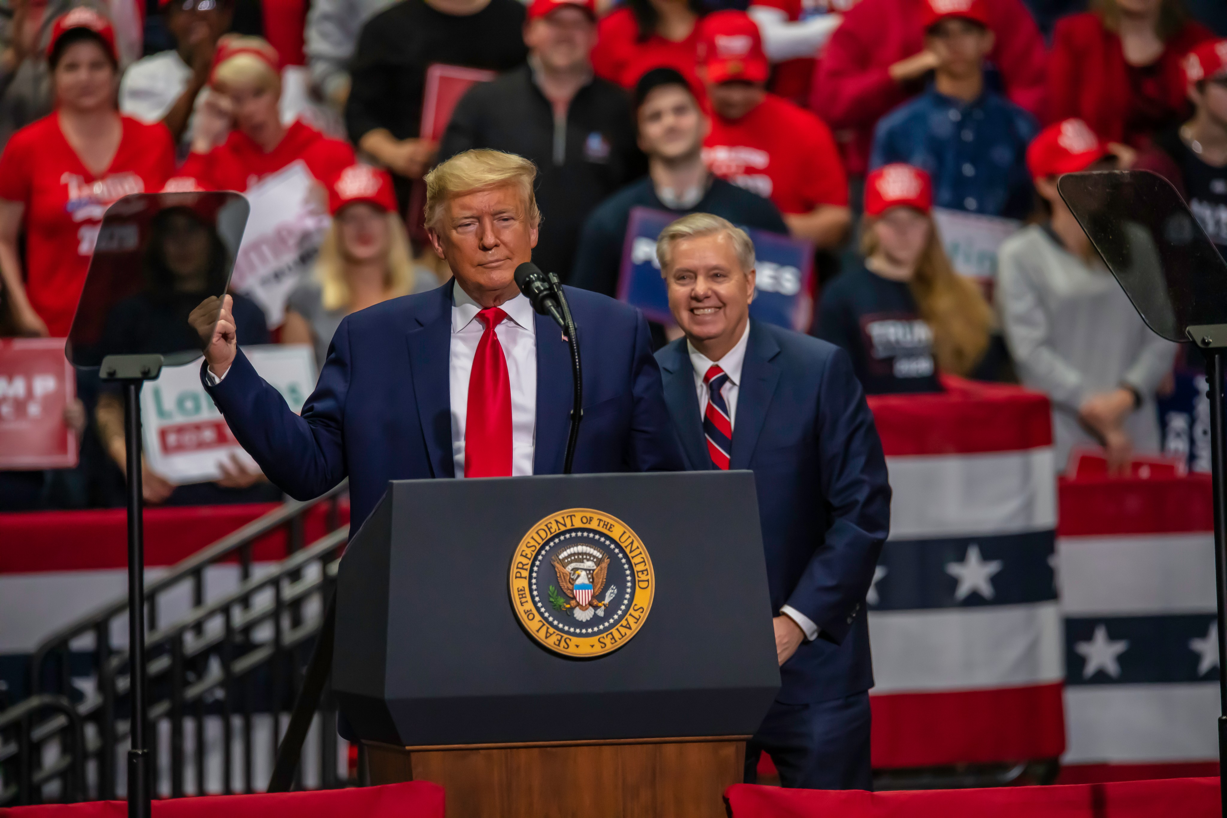 Trump with Lindsey Graham, 2020
