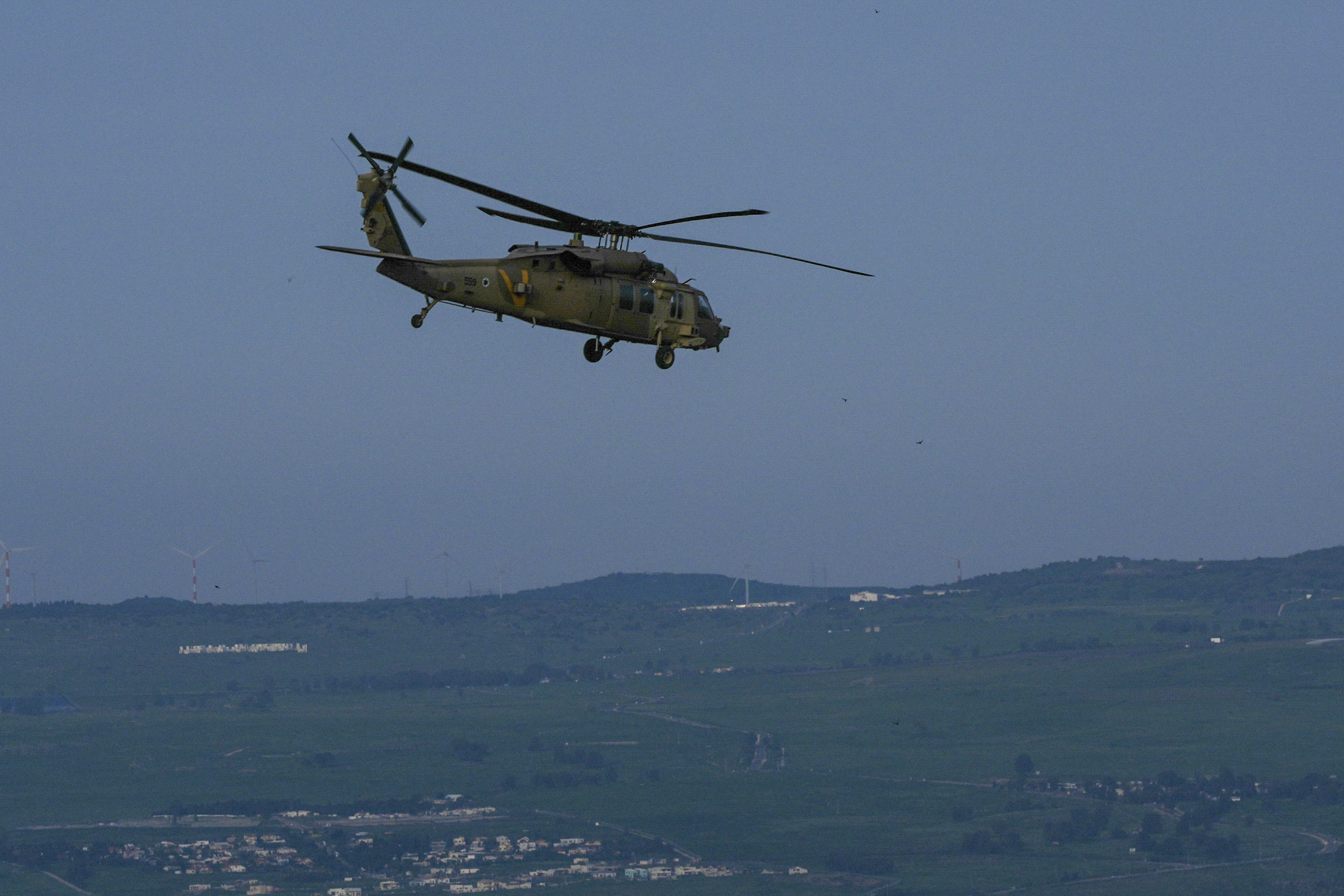 IDF helicopter flies near Lebanon border