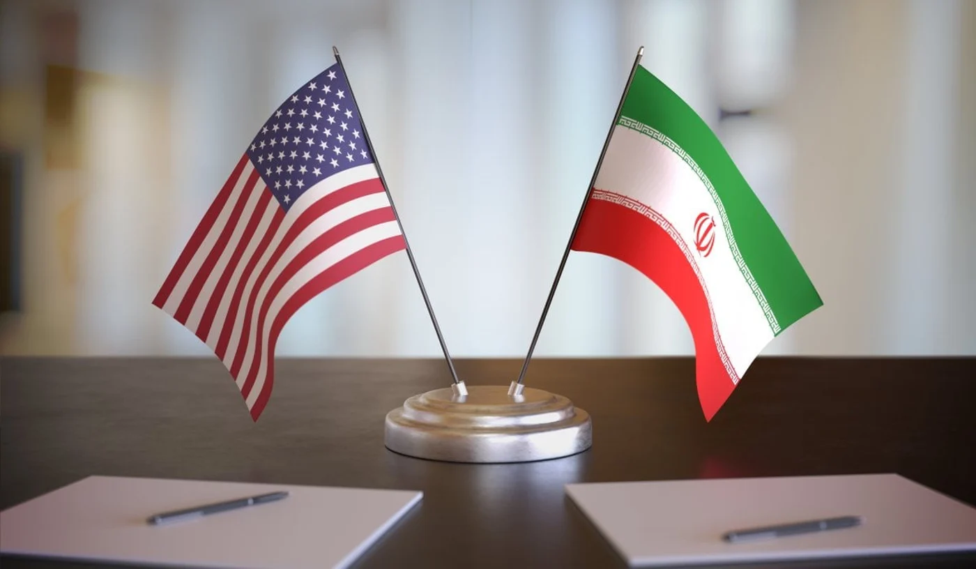 USA, Iranian flags