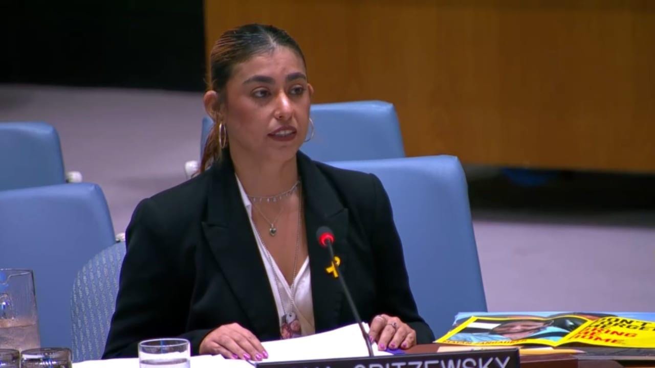 Former Gaza hostage Ilana Gritzewsky took the floor at the UN Human Rights Council
