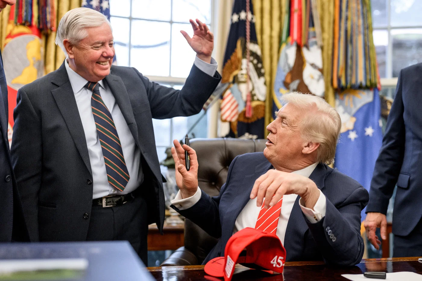 President Donald Trump and Lindsey Graham