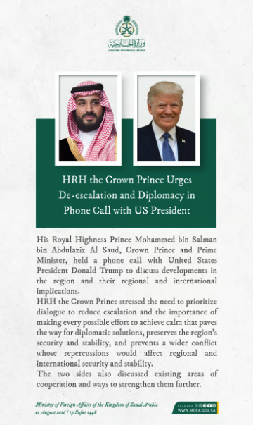 Bin Salman stops US Strikes on Iran