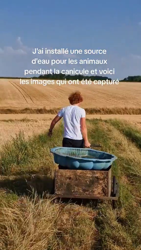 Farmer's Water Bowl Draws Wildlife During European Heat Wave