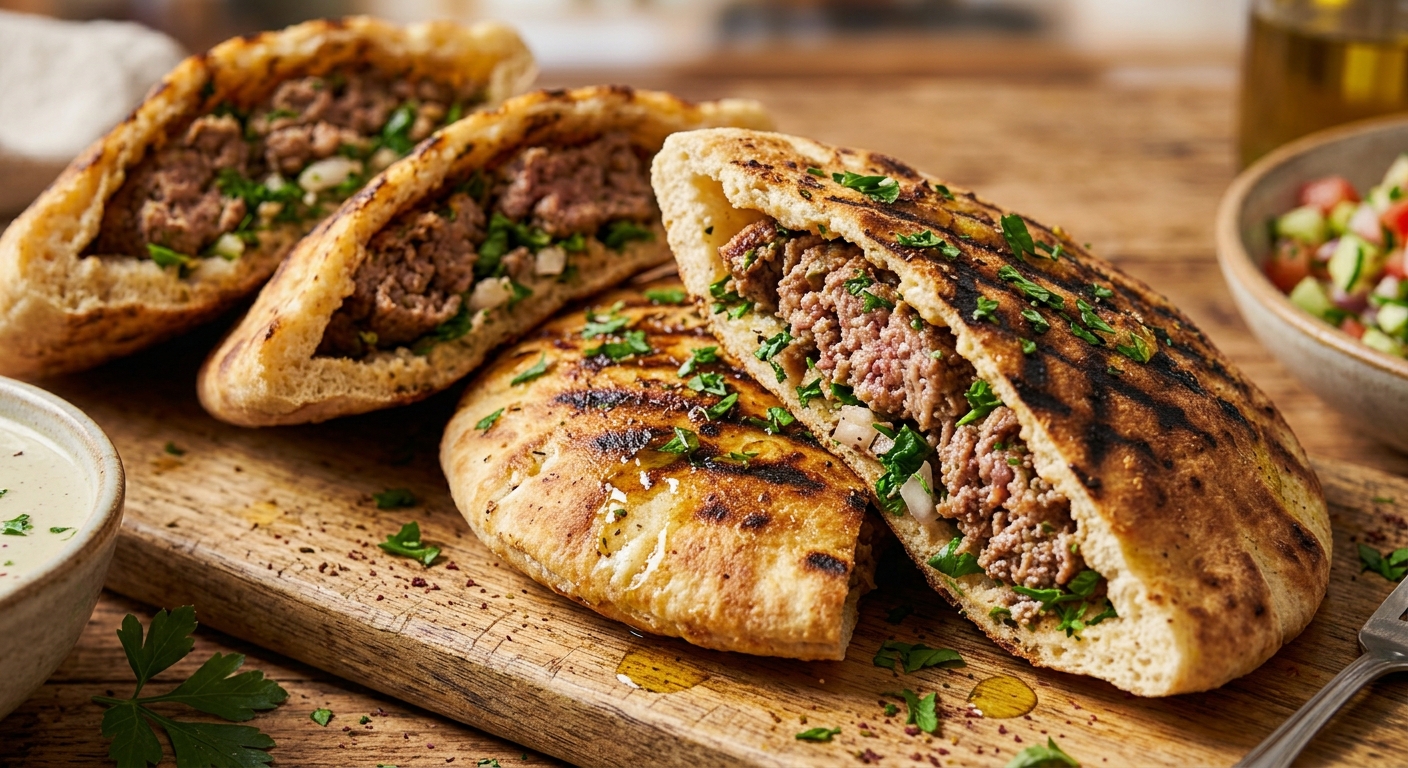 Quick Arayes Recipe: Ground Meat-Stuffed Pita Ready in 15 Minutes