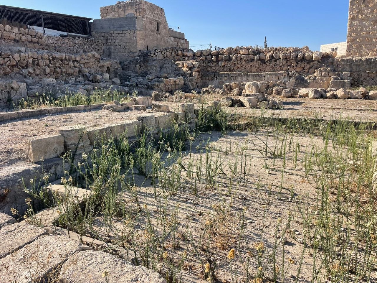 An ancient Jewish menorah in an ornate burial cave west of Hebron