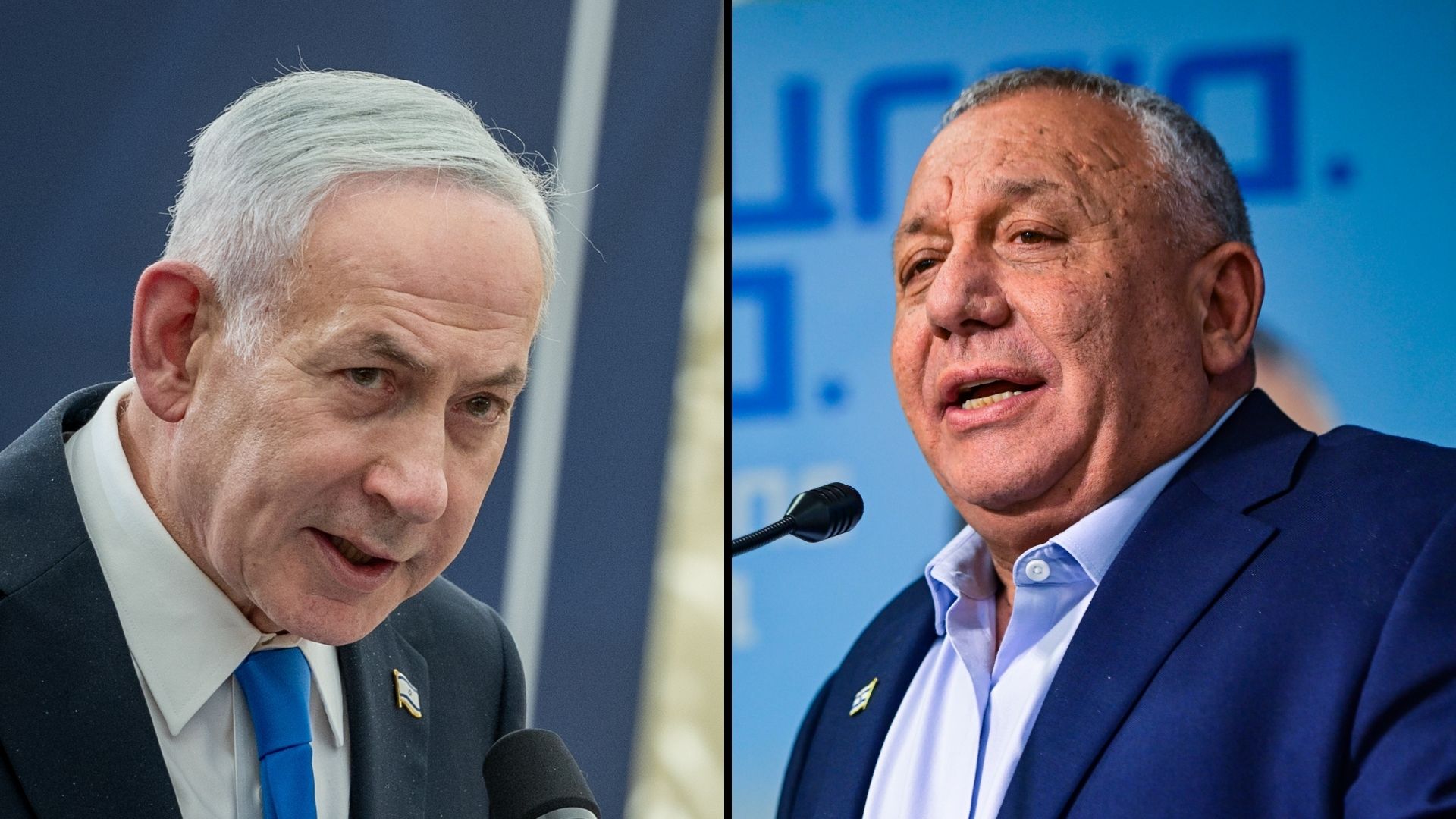 Right: Gadi Eisenkot; Left: Benjamin Netanyahu
