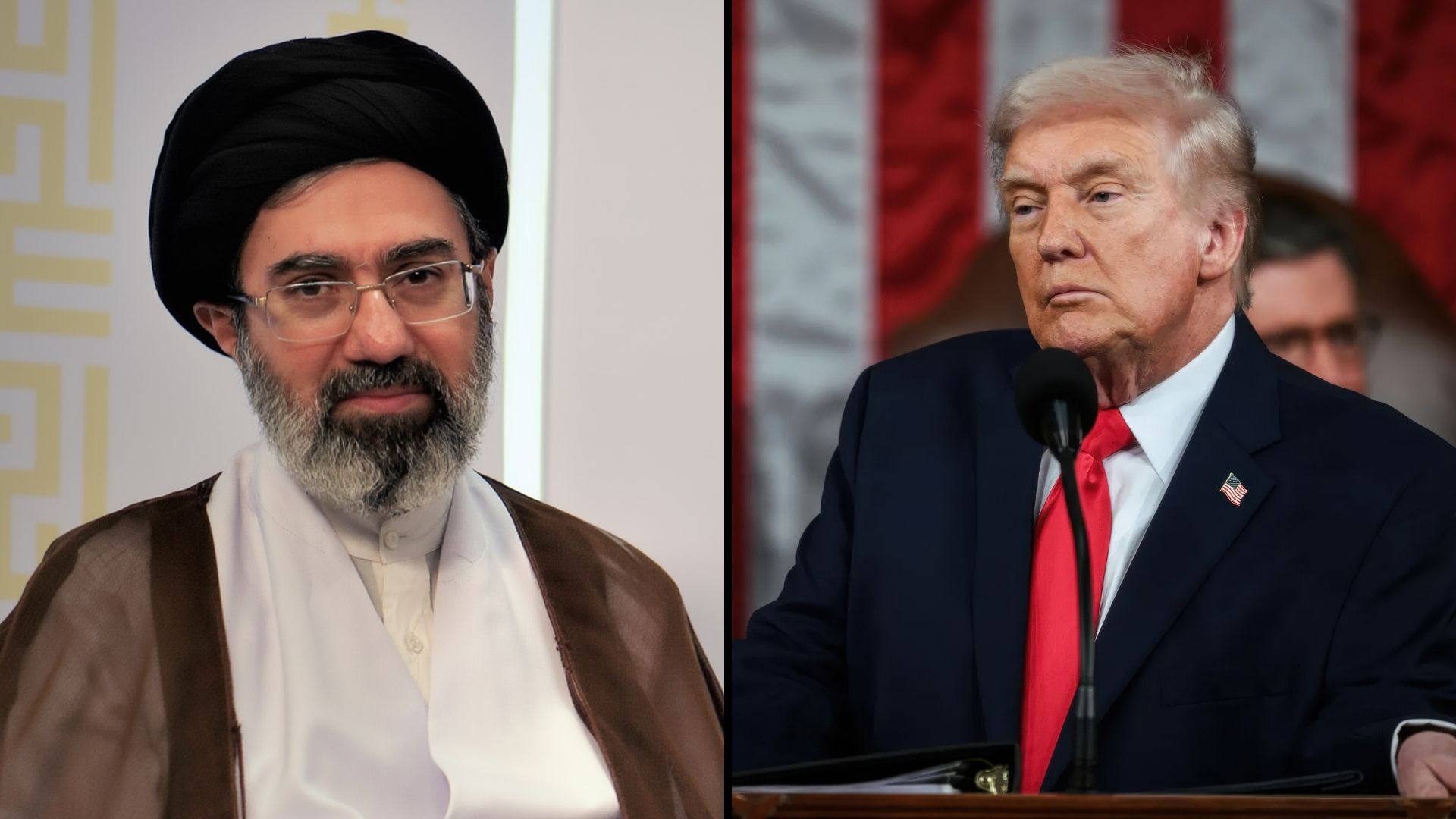Right: Trump; left: Khamenei