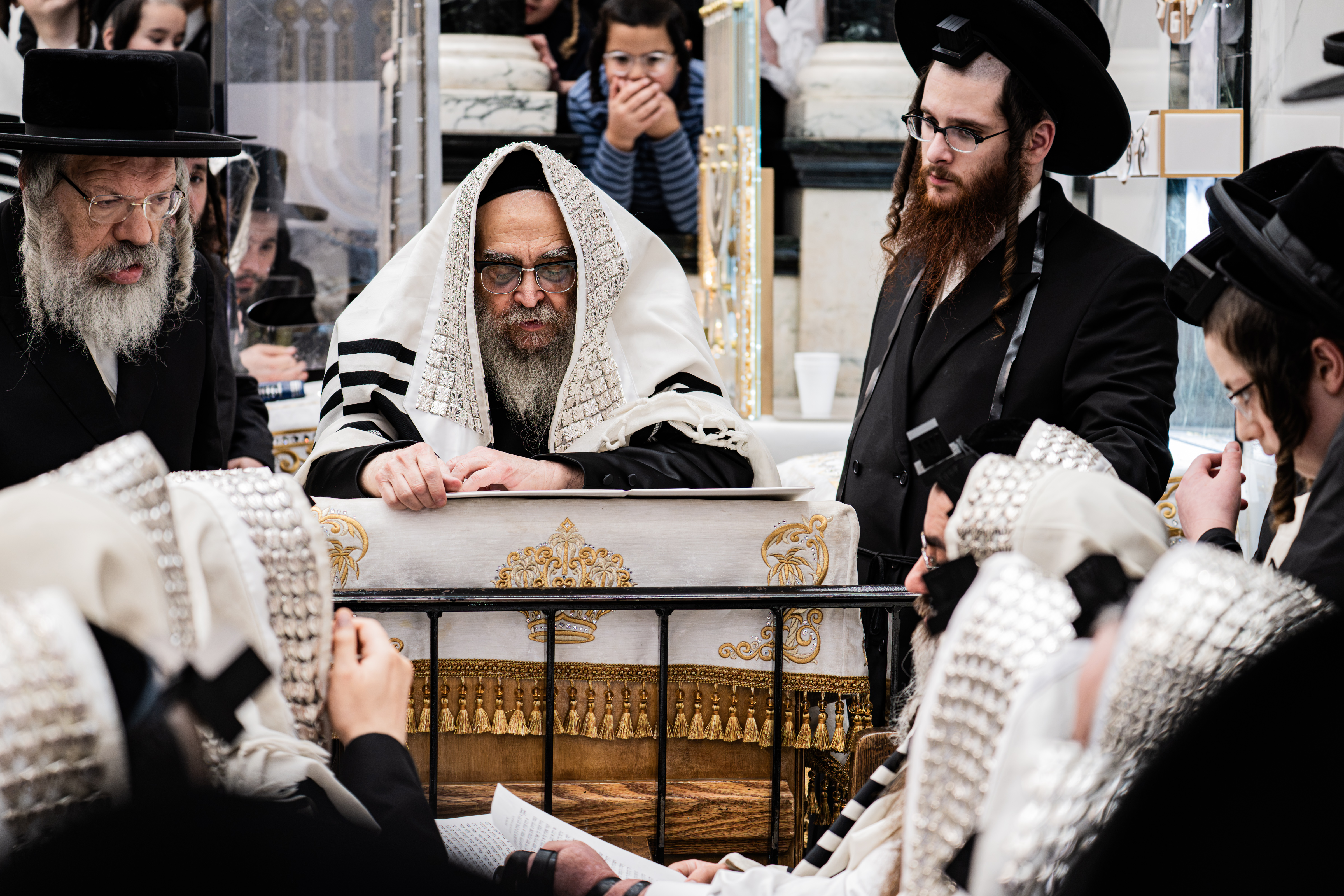 The Satmar Rebbe during Hatarat Nedarim