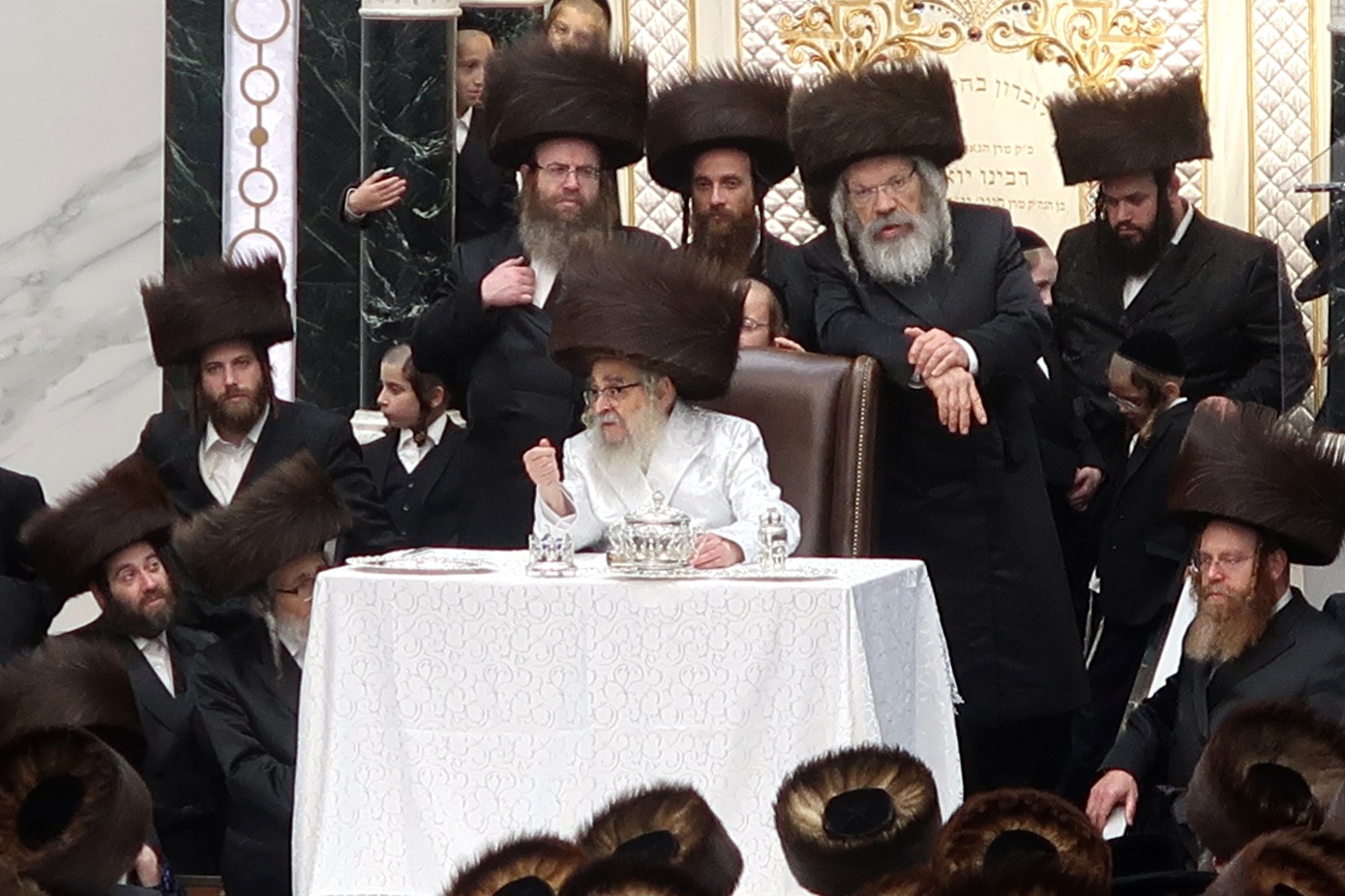 Motzaei Rosh Hashanah at the Satmar court