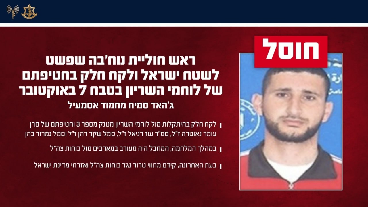 Hamas Commander Who Abducted Tank Crew in Shocking Video Eliminated