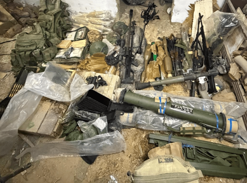 Weapons uncovered in the security zone in southern Lebanon