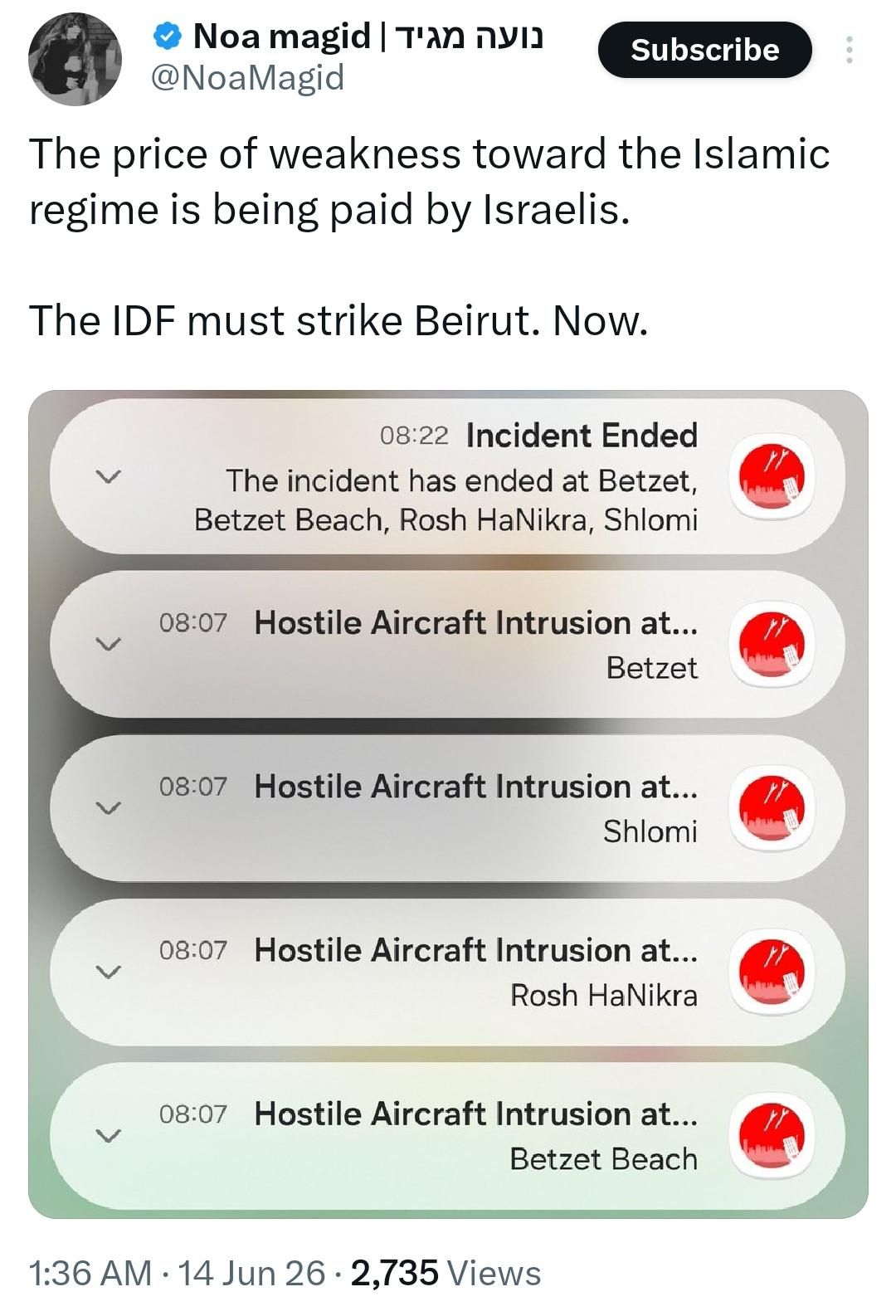 Hezbollah attacks Northern Israel