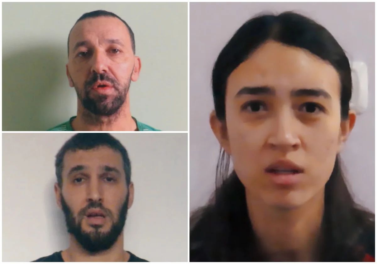 Noa Argamani, Itai Svirsky, and Yossi Sharabi During Captivity