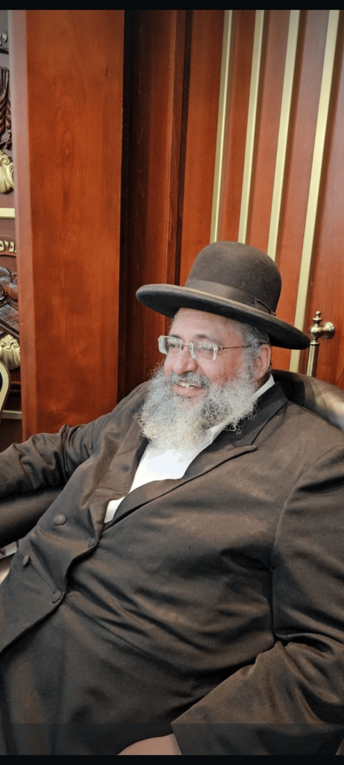 Rabbi Abergel a short while before the accident