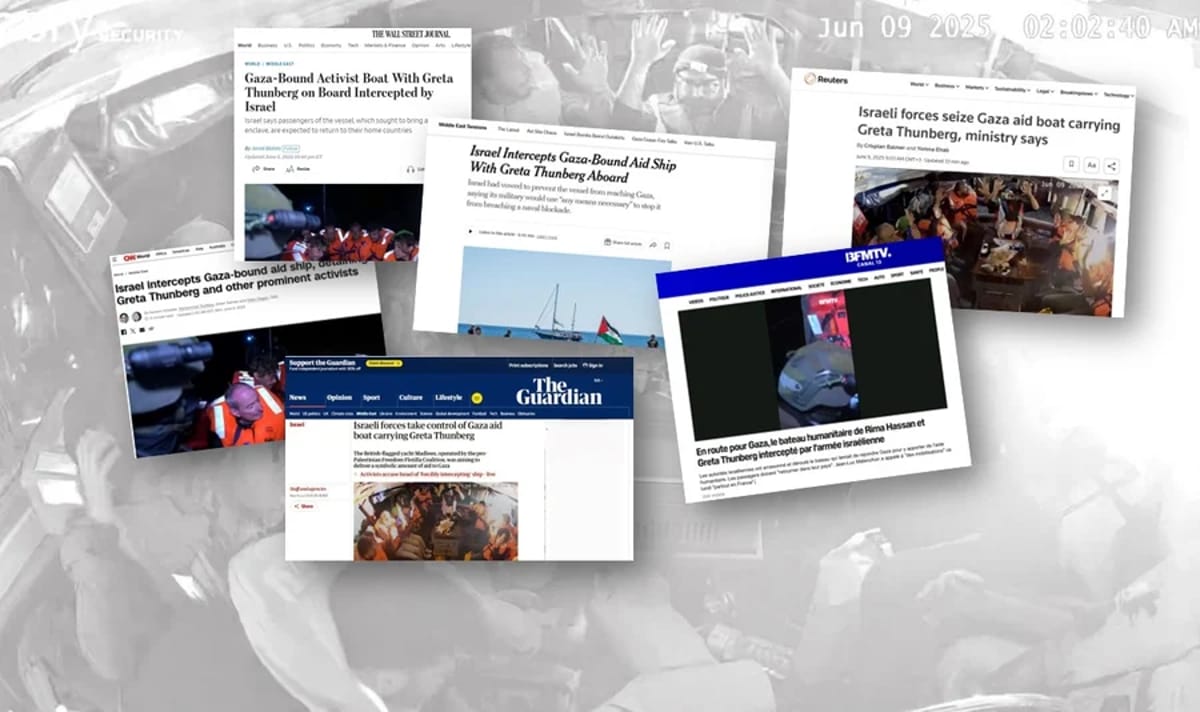 "Mysterious White Substance": How the World Covered Israel's Seizure of Greta's Gaza Flotilla