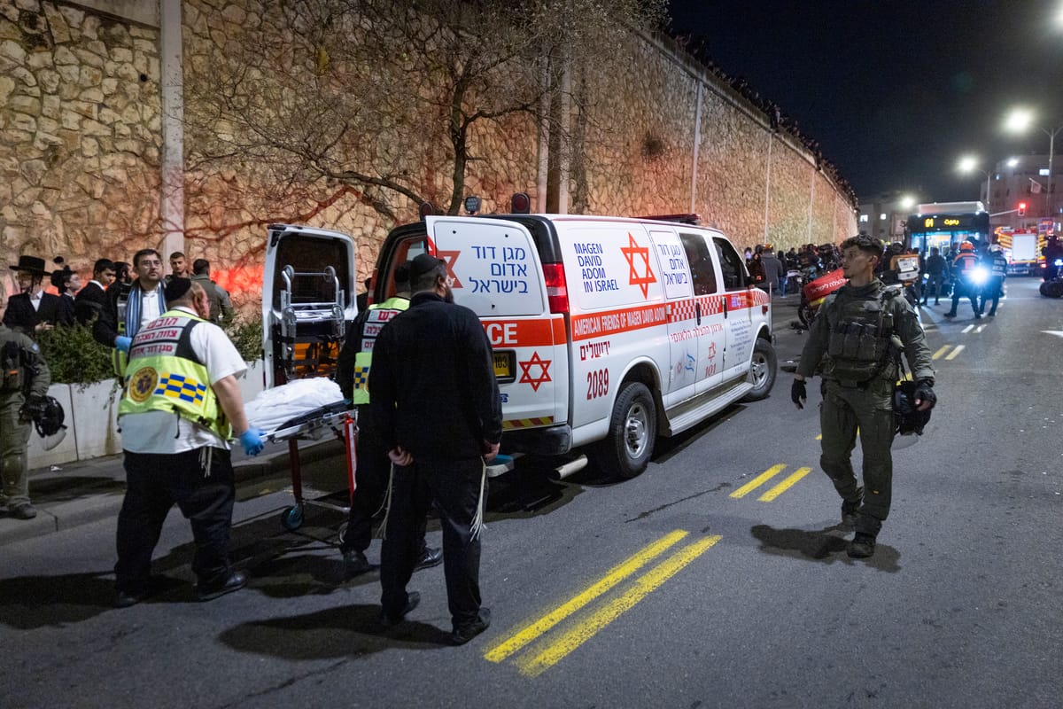 Scene of fatal ramming of Haredi teen Yosef Eisental