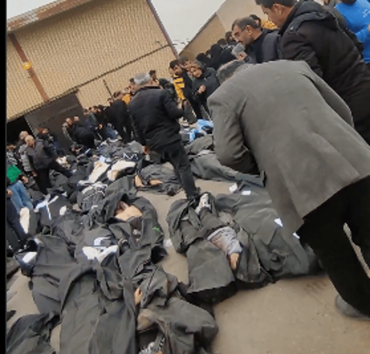 Body bags of Iranians murdered by the IRGC, Jan 2026