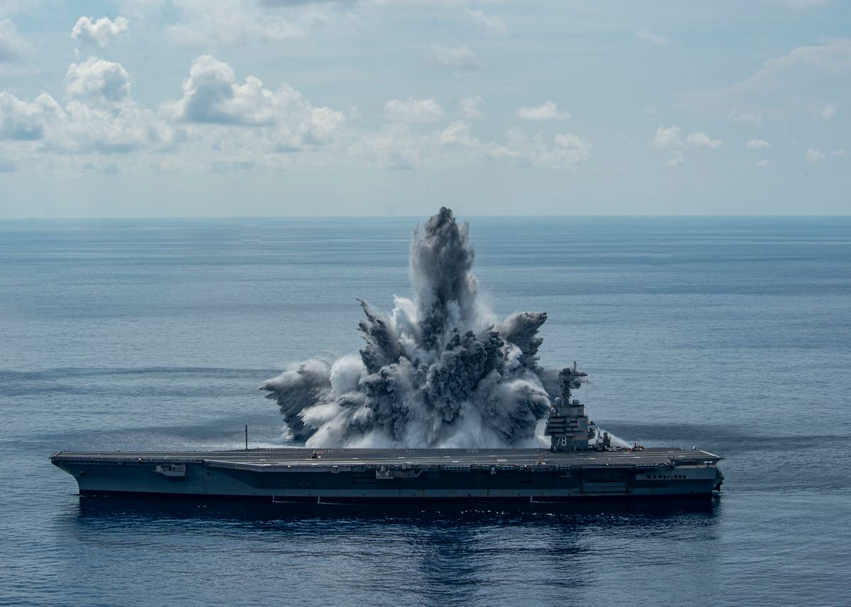 USS Gerald R Ford during testing
