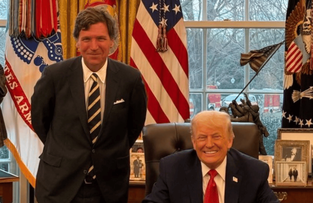 Tucker Carslon with President Trump
