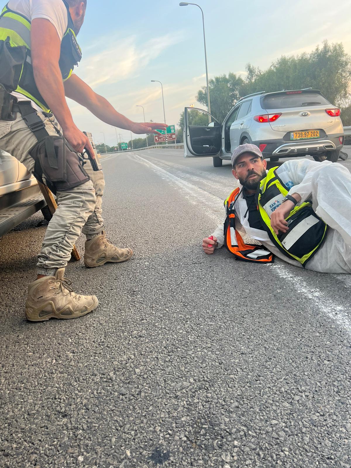Nachman Shai Revivo under fire | Photo: ZAKA