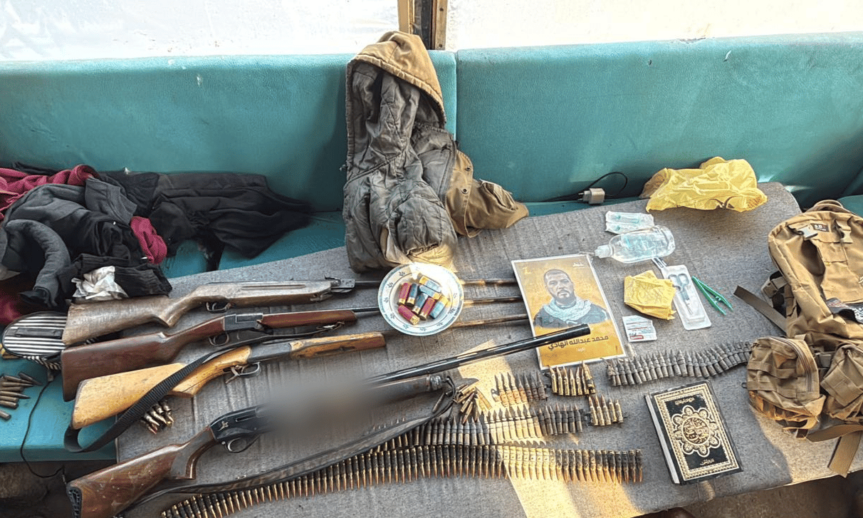 Weapons uncovered in the security zone in southern Lebanon