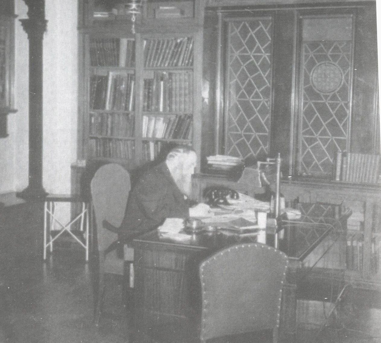 The Rebbe Rayatz in his study