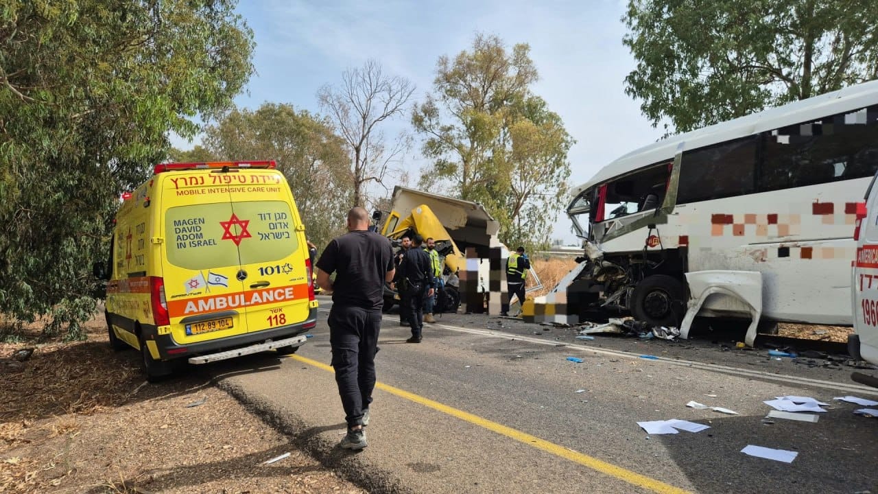 The accident scene on Route 91