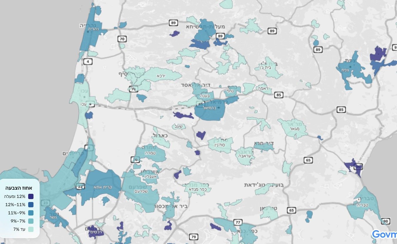 High turnout data in left-wing cities